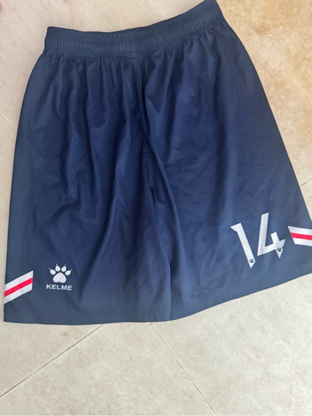 Kelme Men's Navy Athletic Shorts with Number 14